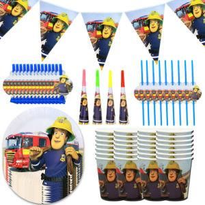 Fireman Themed Sam Birthday Party Disposable Plates &amp; Cups