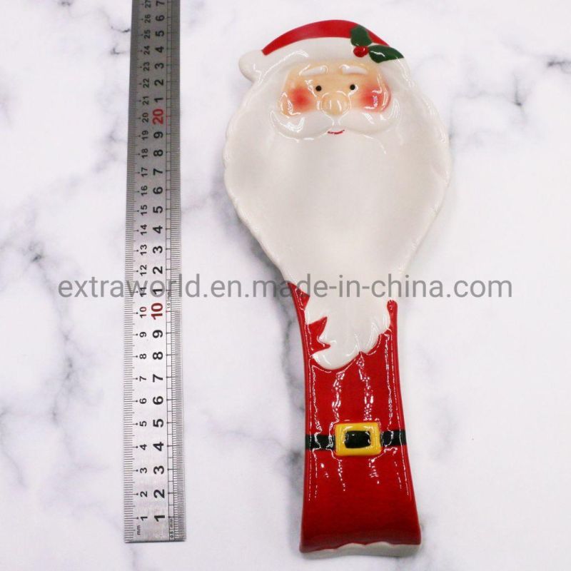 China Factory Supply Ceramic Custom Christmas Spoon for Home Decorations