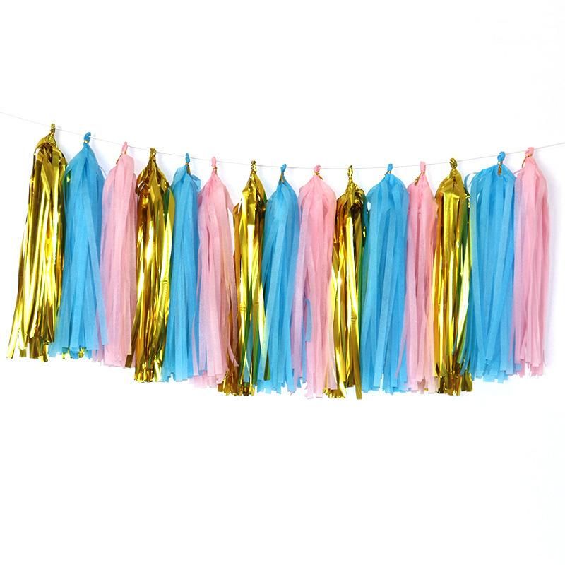 Tissue Tassel Garland Bunting Wedding Birthday Party Hanging Banner Decoration