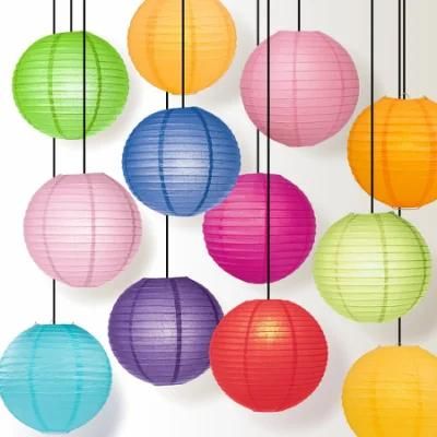 Wholesale Chinese Making Home Party Festival Decoration Round Folding LED Paper Lantern Lamp