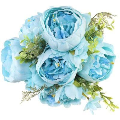 Artificial Flowers 13 European-Style Core-Spun Peony Peony Flowers Wedding Living Room Home