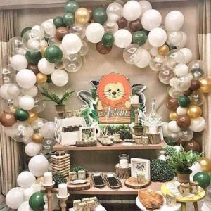 100PCS Retro Avocado Green Balloon Chain Set Birthday Party Decorations