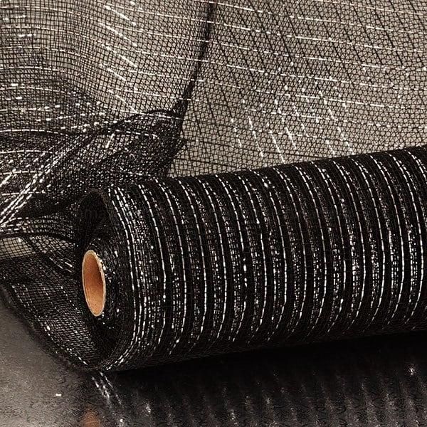 Silver Thread Metallic 21′′ Deco Mesh for Wreath Wrapping