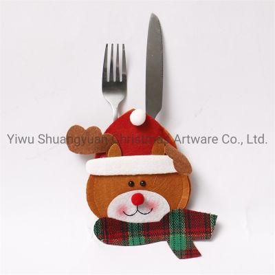 Christmas Knife and Fork Cover for Holiday Wedding Party Decoration Supplies Hook Ornament Craft Gifts