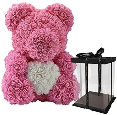 Factory Hotsale Chearper Rose Bear 40cm 25cm 60cm Rose Flower Teddy Bear Gifts for Valentine, Mother&prime;s Day, Birthday, Friends Gifts