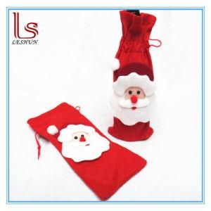 Christmas Santa Claus Red Wine Bottle Cover Bags / Gift Bags / Candy Bag for Christmas Decoration