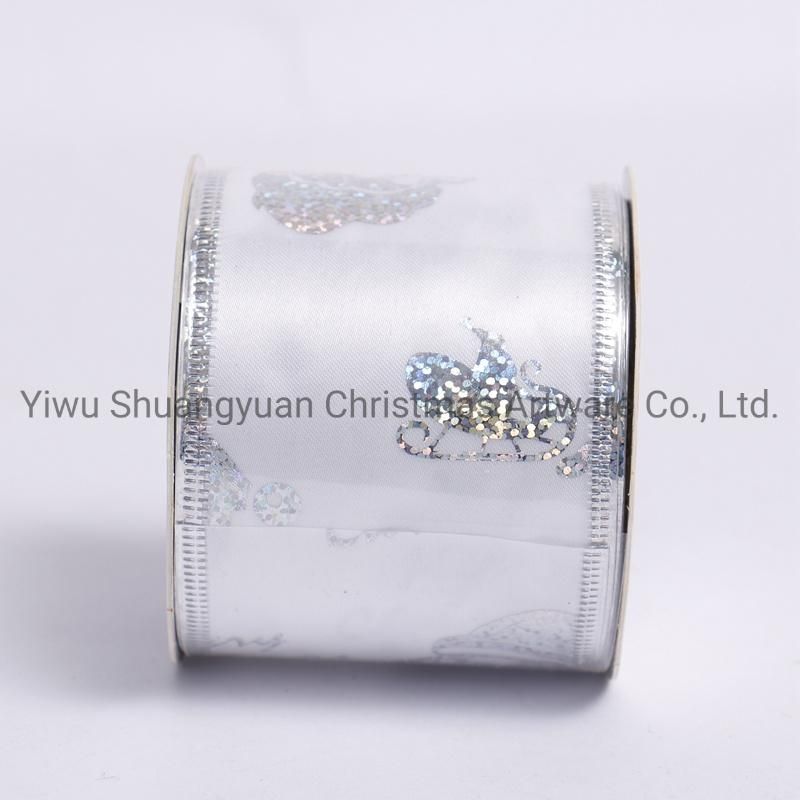 Christmas Ribbon Decor for Holiday Wedding Party Decoration Supplies Hook Ornament Craft Gifts