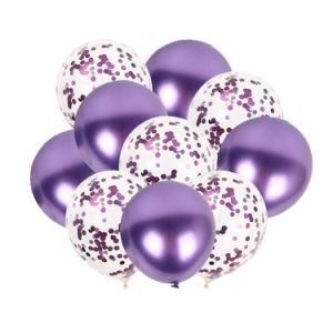 10PCS Purple Balloons Confetti Balloon Baby Shower Birthday Party Decor