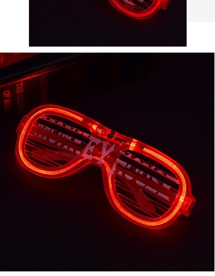 Gift Colorful LED Neon Glowing Light EL Wire Party Glasses