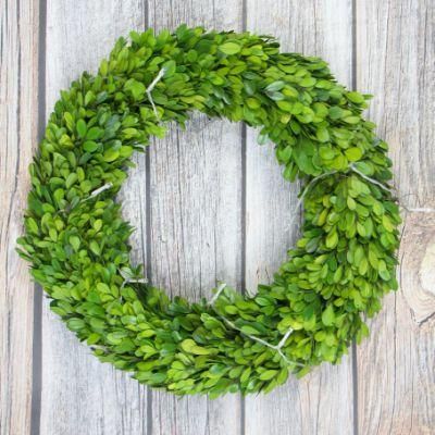 Free Samples Outdoor Preserved Boxwood Grass Topiary Garland Wreath