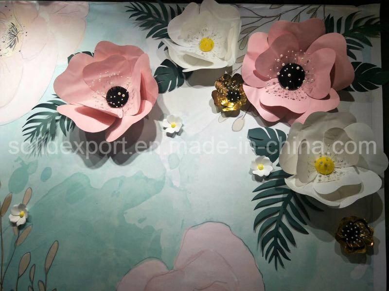 Wedding Background Wall Paper Flower Shop Window Display Decoration