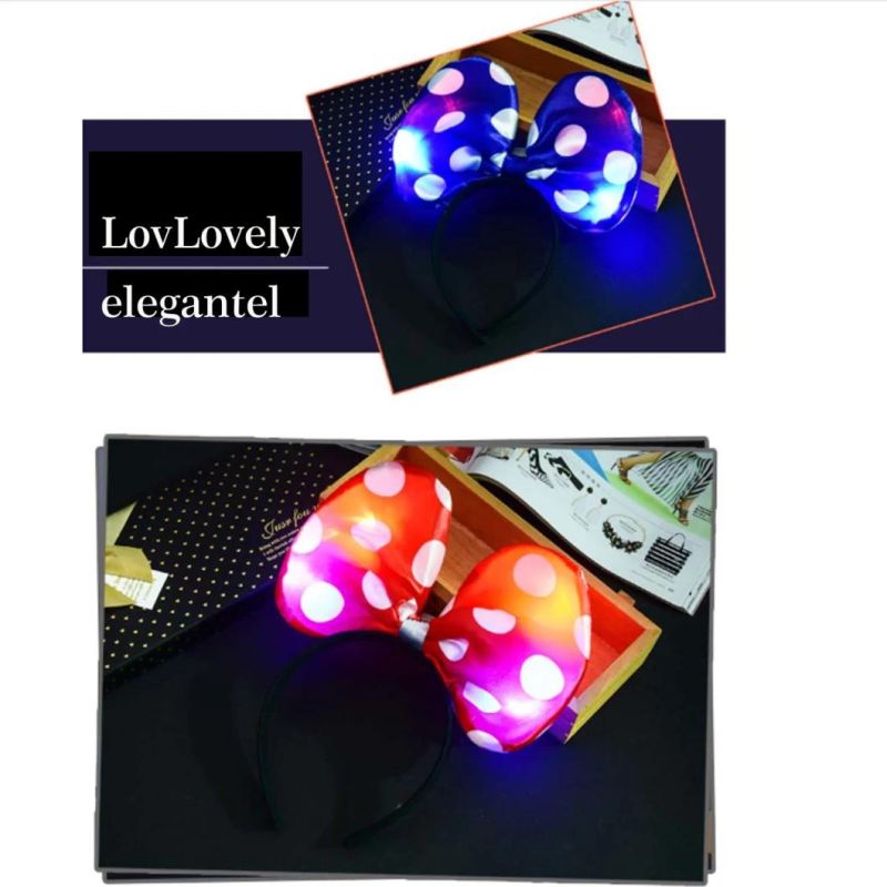 Blagenert Luminous Hair Hoop Headband Optical Party Decor Colorful Light