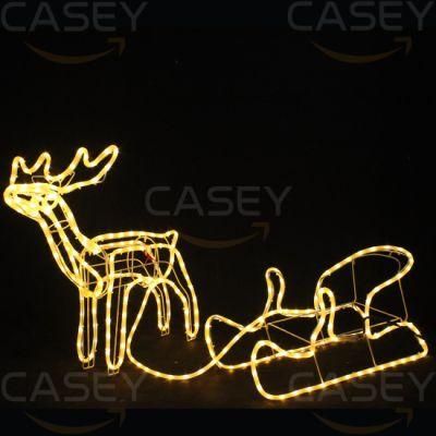 Beautiful Christmas Fiberglass Resin Deer for Holiday Decoration
