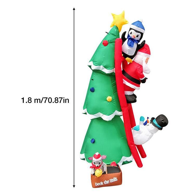 Merry Christmas Indoor Yard Decoration Inflatable Christmas Santa and Tree