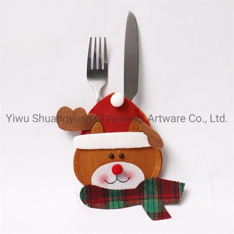 Christmas Knife and Fork Cover for Holiday Wedding Party Decoration Supplies Hook Ornament Craft Gifts