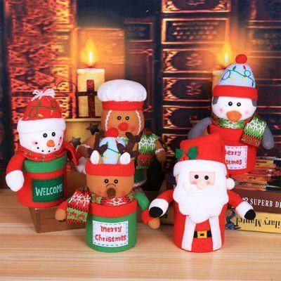 Candy Jar Santa Gift Box Apple Jar Santa Decorated Children&prime;s Candy Jar
