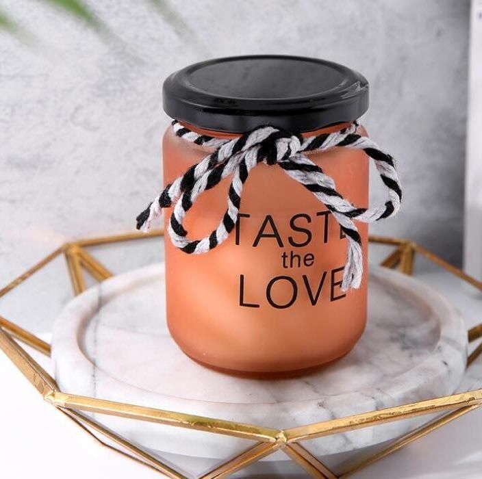 New Frosted Mason Glass Candle Candle Holder for Gift