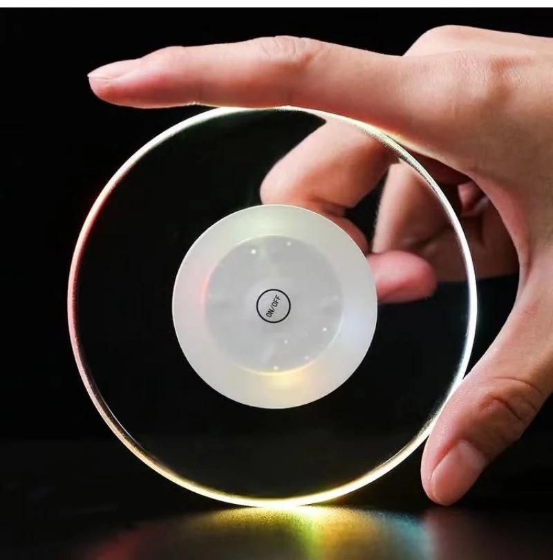 Crystal Ultra-Thin LED Light Cup Glass Coaster