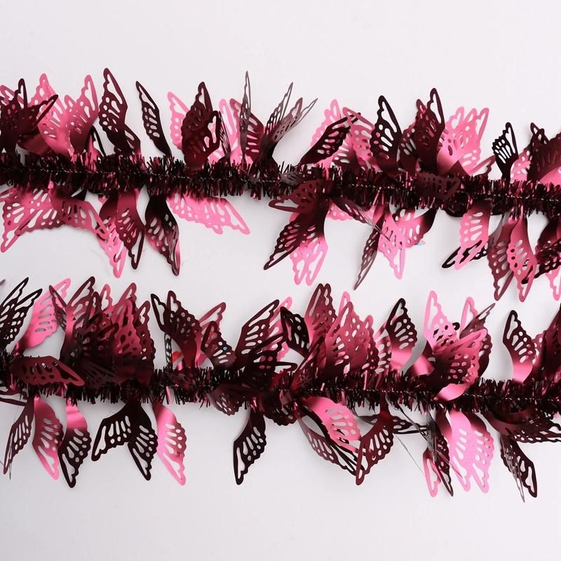 Home Decoration Pet Material Tinsel Garland Christmas Decoration