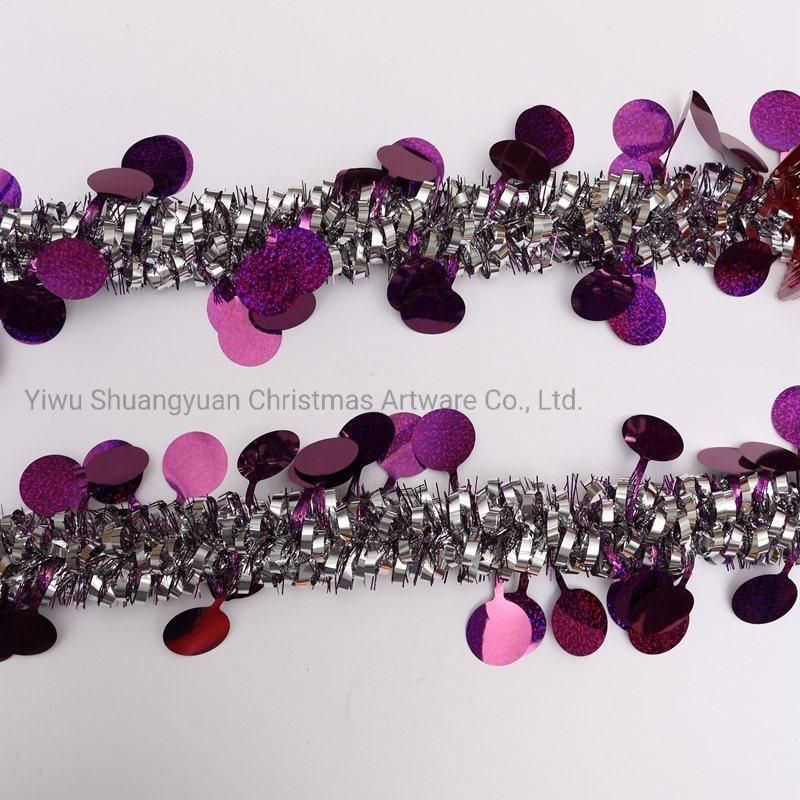 High Quality Density Rose Red 14*200cm Pet Tinsel