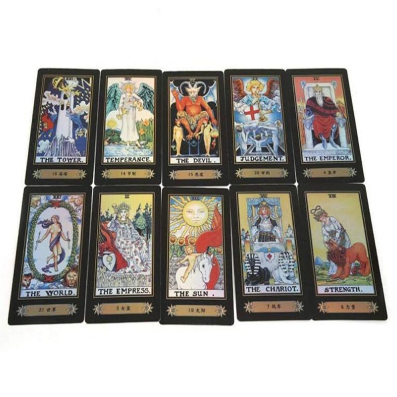 High Quality Custom Printing Paper Black Tarots Game Playing Card