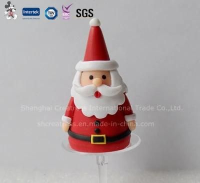 Polymer Clay Santa Claus with Holder Christmas Cake Decoration