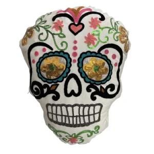 Skulle Face Halloween Party Decorative Beautiful LED Light Printed Cushion Pillow