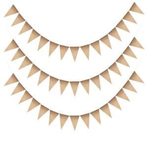 Umiss Paper Banner Triangle Bunting Flag Banner Rose Gold
