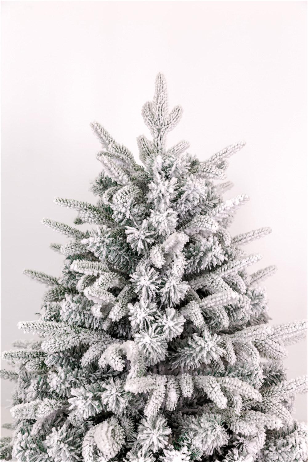 Flocked Snowing PVC Artificial Christmas Trees with 9 Sizes