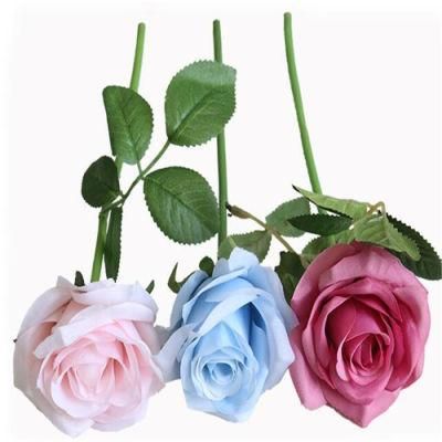 Flowers Realistic Roses Flower Heads Real Looking Foam Rose with PE Stem for DIY Wedding Bouquets Bridal Shower Party Valentine Day Home