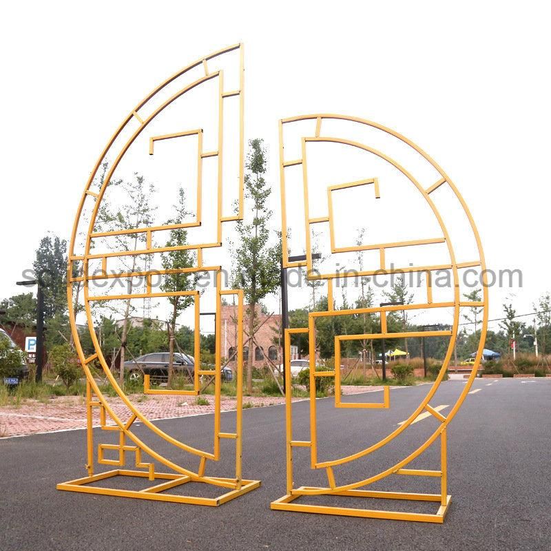 Concentric Circles Iron Art Screen Props Decoration for Wedding Stage