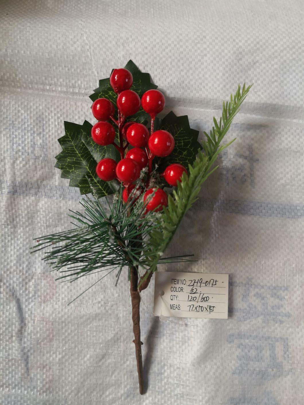 Small Christmas Berry Pick for Decorations Red Fruits