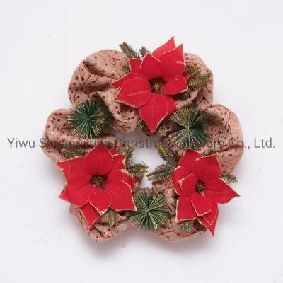 New Design High Quality Christmas PE White Wreath for Holiday Wedding Party Decoration Supplies Hook Ornament Craft Gifts