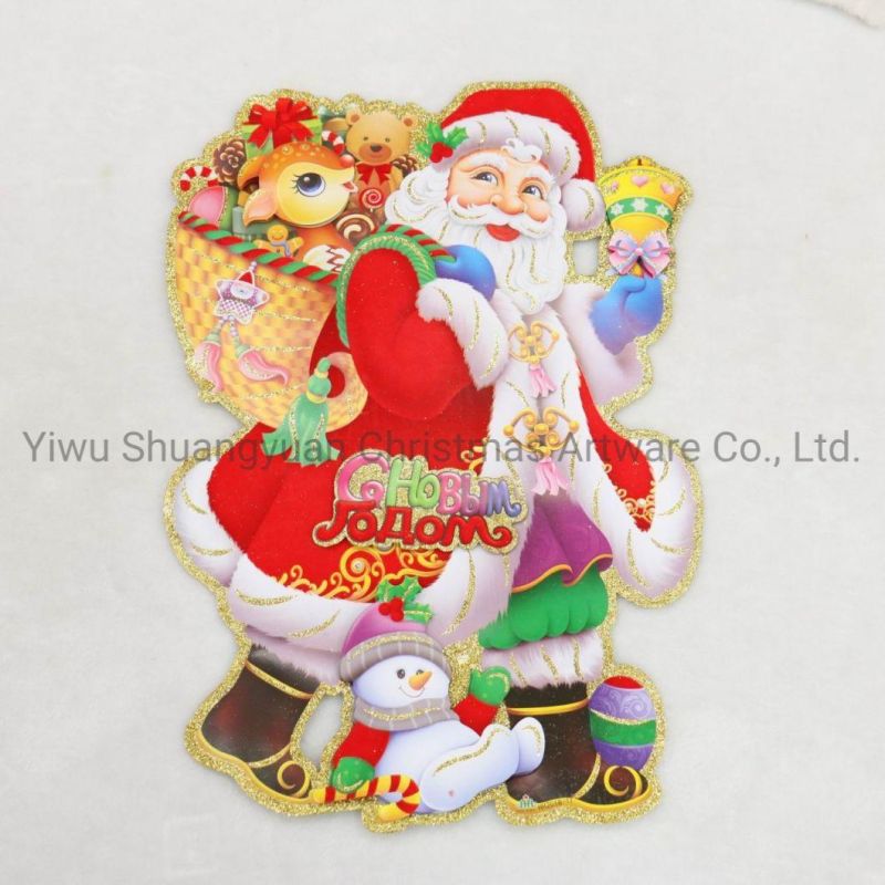 58cm High Quality Kt Board Deer Christmas Paper Sticker Christmas Window Sticker
