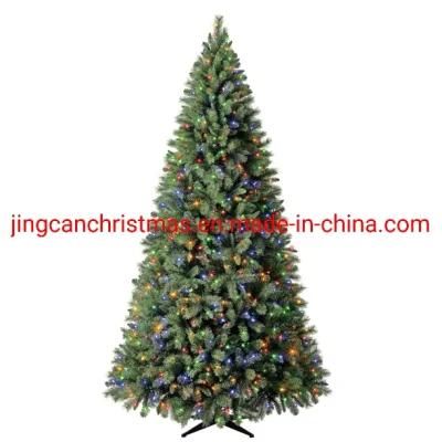 Dec. Metu Mixed PVC Pine Needle Hinged Christmas Tree with 500 LED Lights