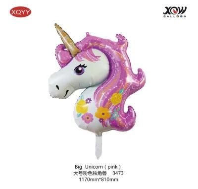 Nicro Wholesale Latex Ballons Unicorn Theme Happy Baby Girl Macaron Birthday Solid Color High Quality Party Balloon Decoration