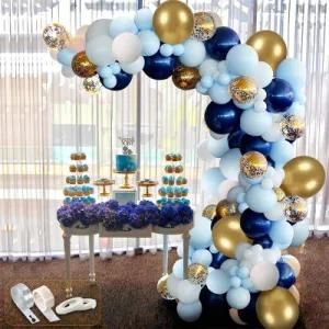 Amazon 12inch Balloon Arch Blue Gold Balloon Boy Party Decoration