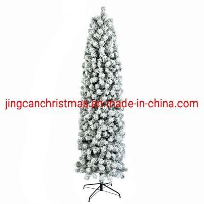 Dec. Metu Flocked Pencil PVC Christmas Tree