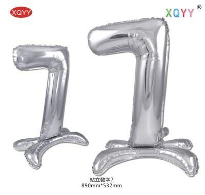 40 Inch Single Number Foil Inflatable Balloon with Baby Shower Birthday Party Decorations Supplies