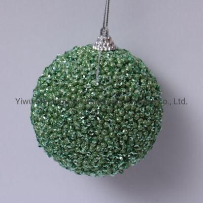8cm Glitter Foam Ball for Christmas Tree Haning Ornaments