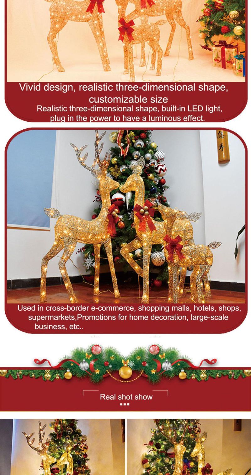 Wholesale Reindeer Family Decoration Light