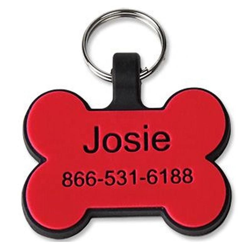 Wholesale Double-Sided Custom Printed Silicone Pet Dog Cat ID Tag