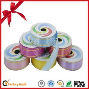 Factory 100% Polyester Gold Strip Ribbon Roll