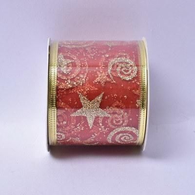 Yiwu Factory and Trade Company Direct Sale Cheap Red Christmas Tree Decorated Silk Ribbon