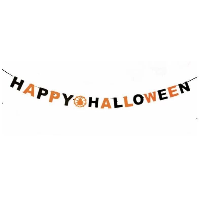 Factory Wholesale Low Prices Halloween Party Supplies Party Gift Decoration Halloween Paper Garlands Decoration Witch Hat Spider Ghost Skull Bat Decorative