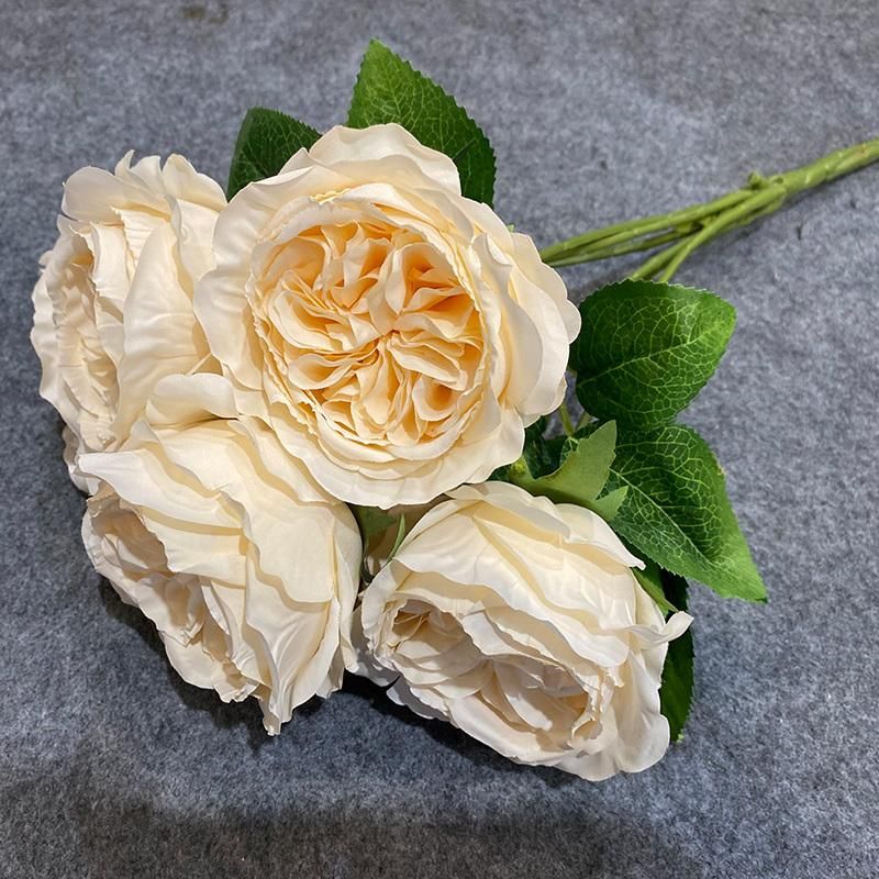 Factory Wholesale Artificial Flower Bunches Austin Rose Artificial Flower