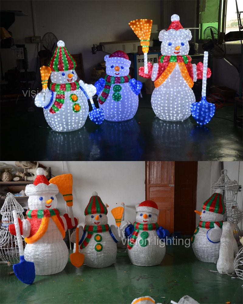 3D Motif Light Snowman for Christmas Decoration