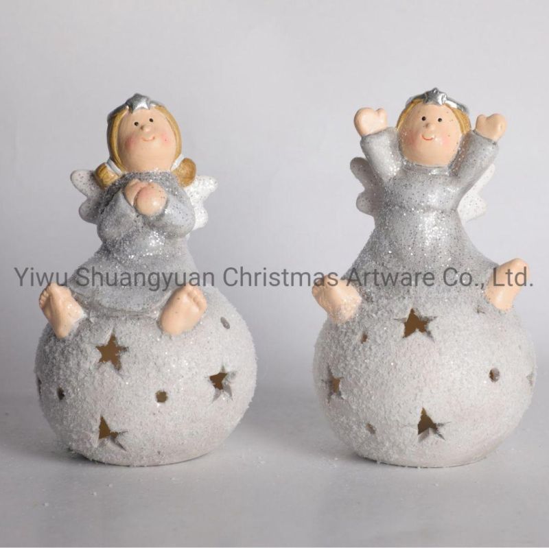 Christmas Ceramic with Angel for Holiday Wedding Party Decoration Supplies Hook Ornament Craft Gifts