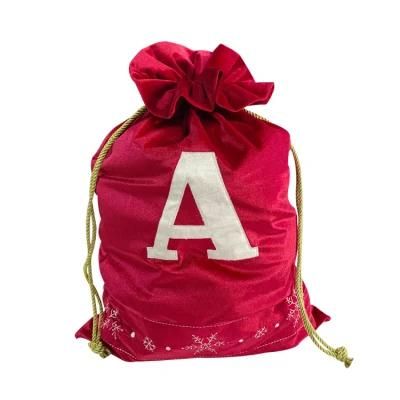 Custom White Velvet Santa Sack Bags Personalized Christmas Decoration