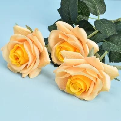 Whole Sale High Guality Artificial Flowers Rose, 12PCS Real Touch Silk Rose Flowers DIY for Wedding, Party and Home Decoration
